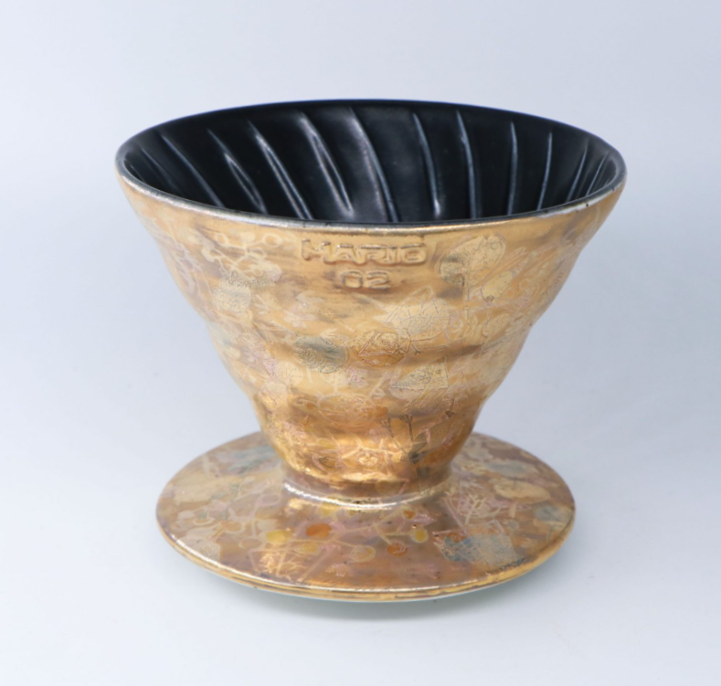 Hario V60 老岩泥 02 葉隱 金濾杯 VDC-02-LEAF-WO-TW