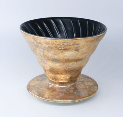 Hario V60 老岩泥 02 葉隱 金濾杯 VDC-02-LEAF-WO-TW