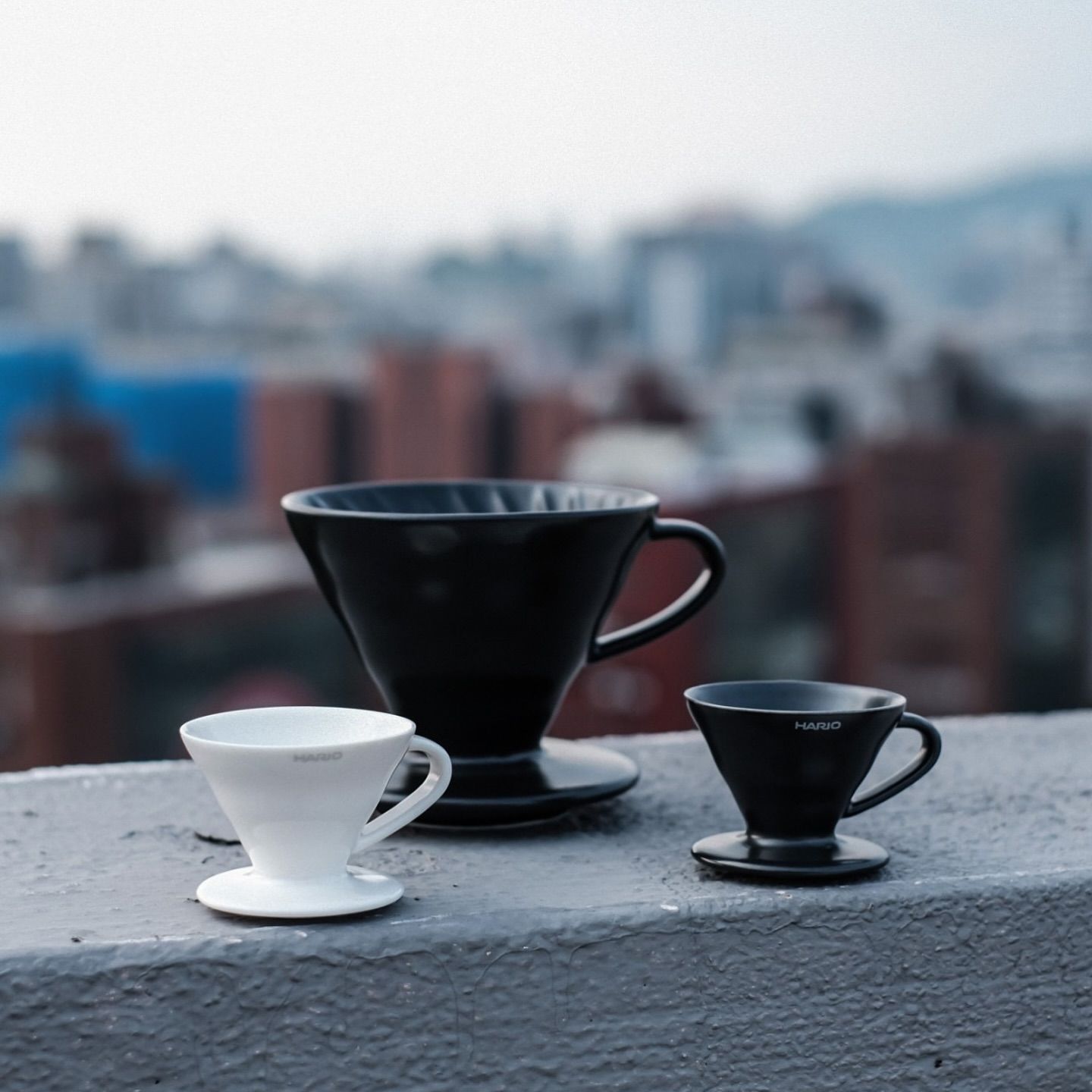 Hario 迷你 V60 試飲杯 老岩泥版 黑色/白色 附掛繩