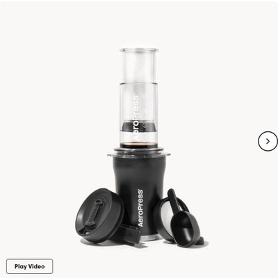 AeroPress Coffee Maker - Go Plus - Black