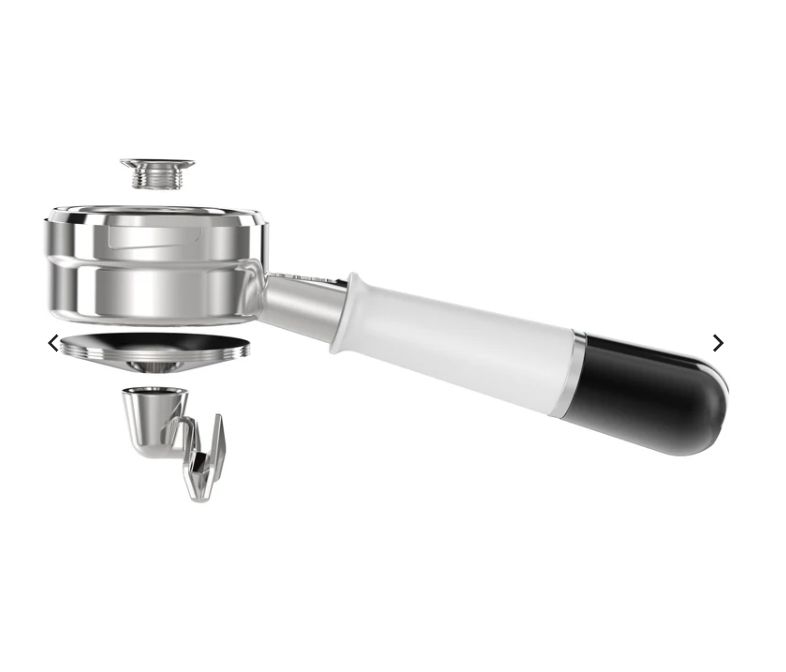 Pesado  Hybrid LM/E61/NS/GA Portafilter - Versatile Bottomless &amp; Spouted 無底雙嘴組合手柄 - White + Black