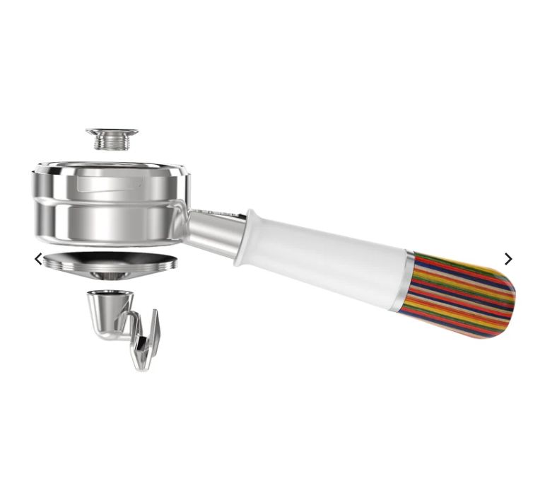 Pesado  Hybrid LM/E61/NS/GA Portafilter - Versatile Bottomless &amp; Spouted 無底雙嘴組合手柄 - White+ Iris