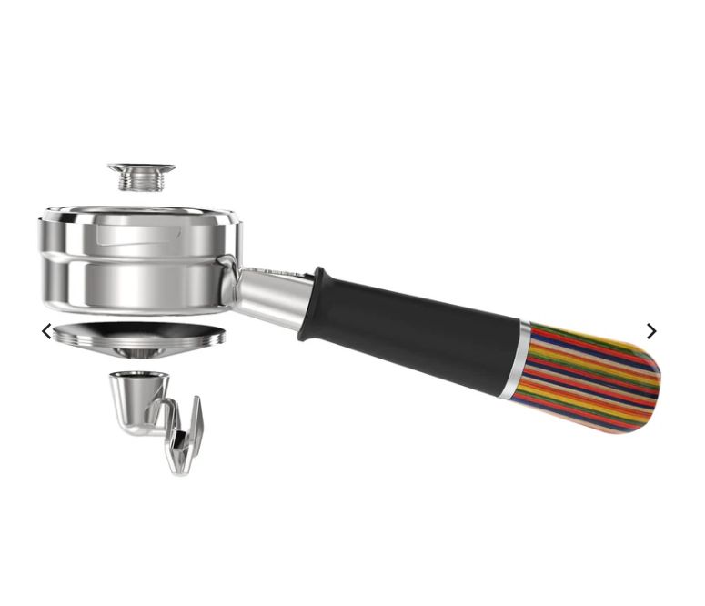 Pesado  Hybrid LM/E61/NS/GA Portafilter - Versatile Bottomless &amp; Spouted 無底雙嘴組合手柄 - Black+ Iris