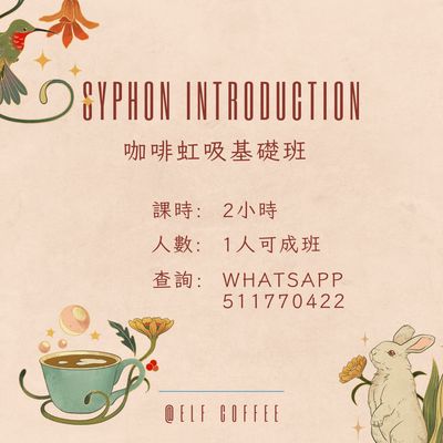 [ELF COFFEE] 咖啡虹吸基礎班