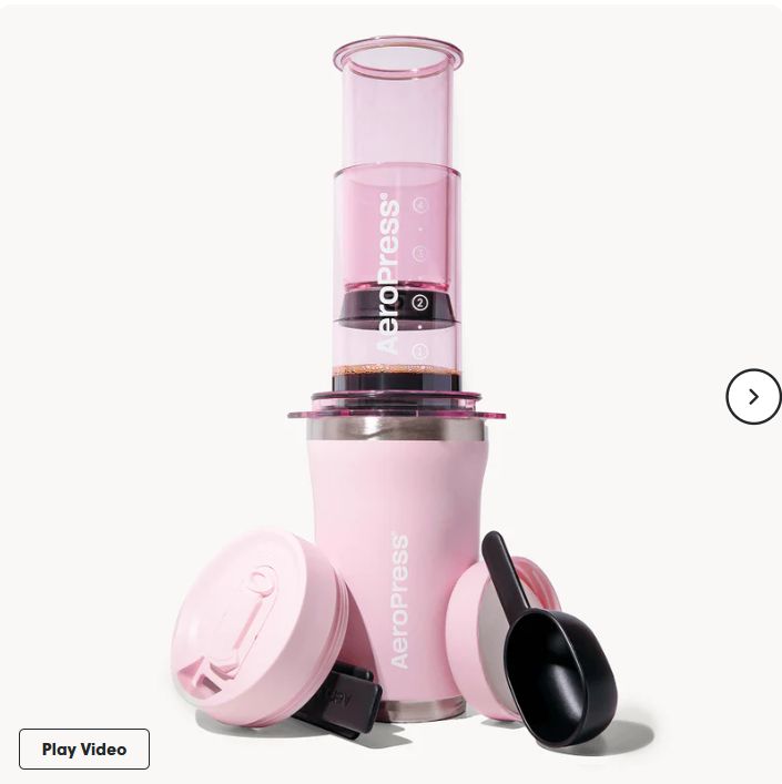 AeroPress Coffee Maker - Go Plus - Pink