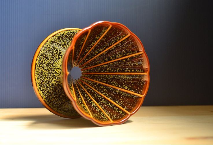 客噐客氣 賞螢菊型長肋濾杯01款(無手柄)