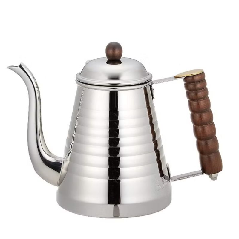 Kalita 不鏽鋼 原木把手 波紋手沖壺 (1L)