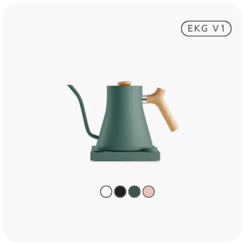 Fellow STAGG EKG 電子溫控手沖壺 煙燻綠+楓木 900ml