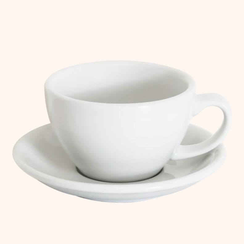 Loveramics - EGG - 250ML CAPPUCCINO CUP &amp; SAUCER - White