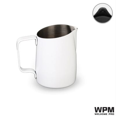 WPM HC7106W圓嘴 白色 斜口拉花杯 450cc