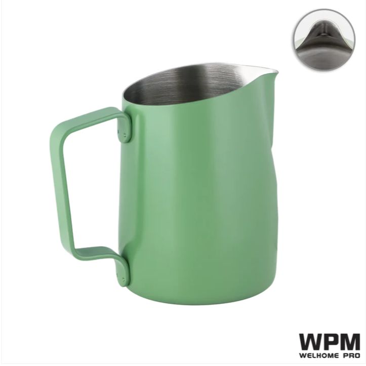 SLOW POUR SUPPLY® X WPM HC7122GM 軍綠 圓嘴拉花杯 450cc