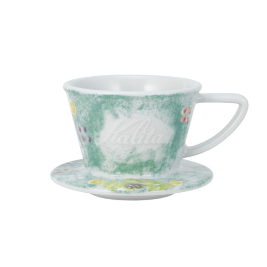 Kalita HA155 波佐見燒 蛋糕濾杯 手繪 - 彩花薔薇