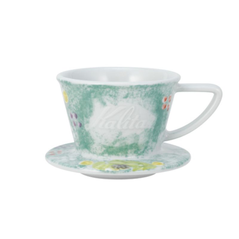 Kalita HA155 波佐見燒 蛋糕濾杯 手繪 - 彩花薔薇