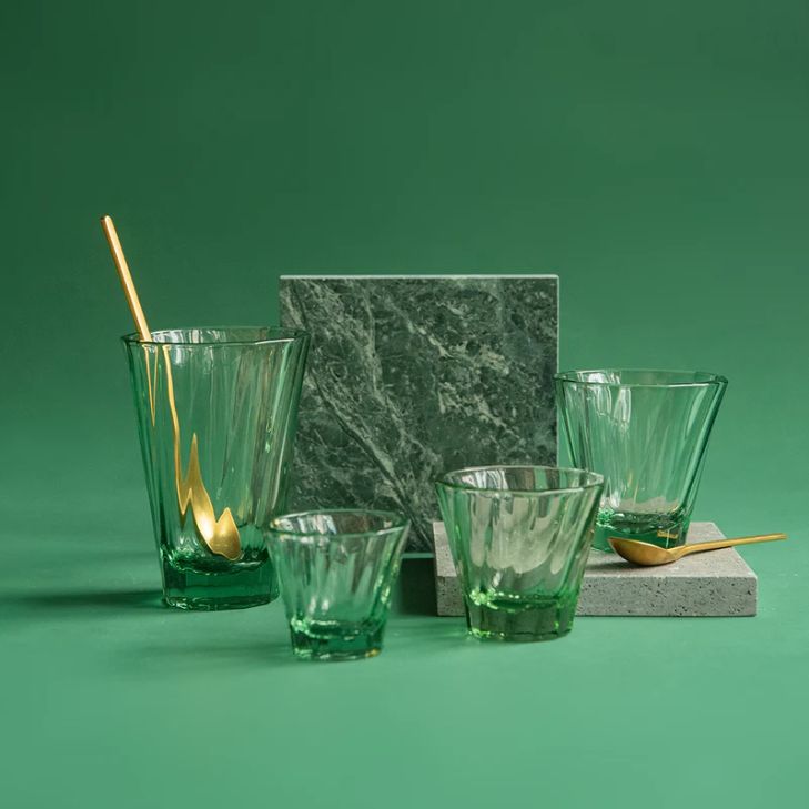 Loveramics URBAN GLASS TWISTED CORTADO GLASS (Green) (120ml/180ml)