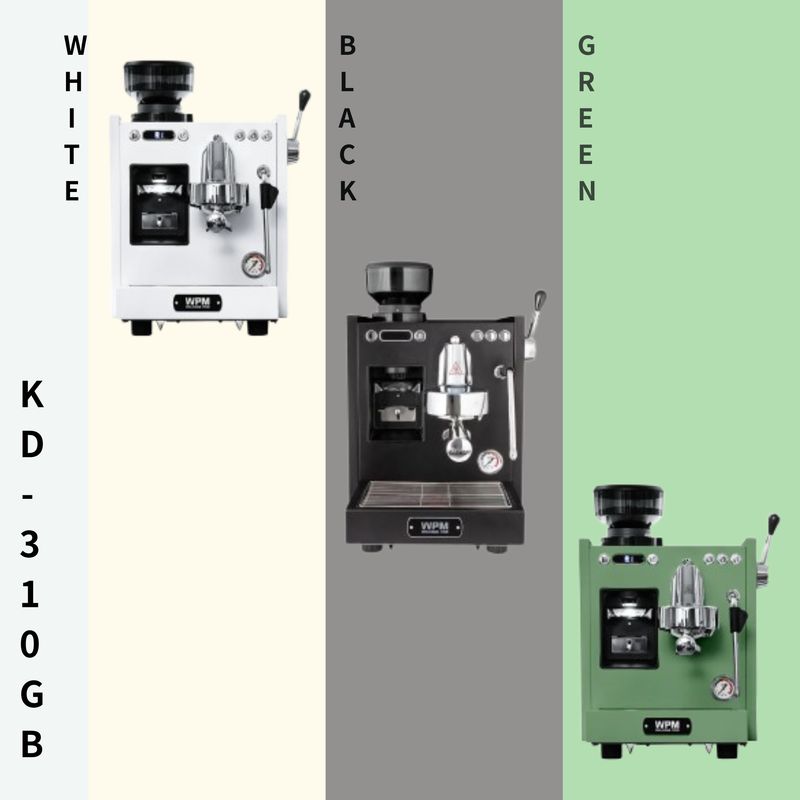 WPM KD-310 GB Grind &amp; Brew Espresso Machine(White/Black/Green)