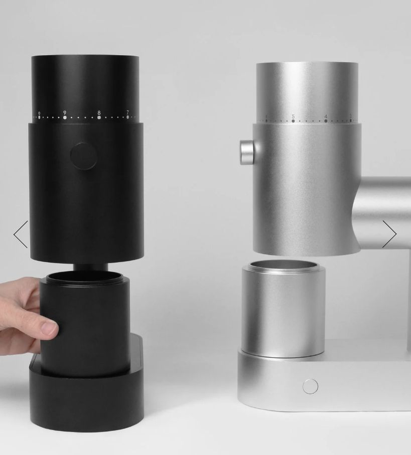 OPTION-O LAGOM casa Conical Burr Grinder (Black/Silver)