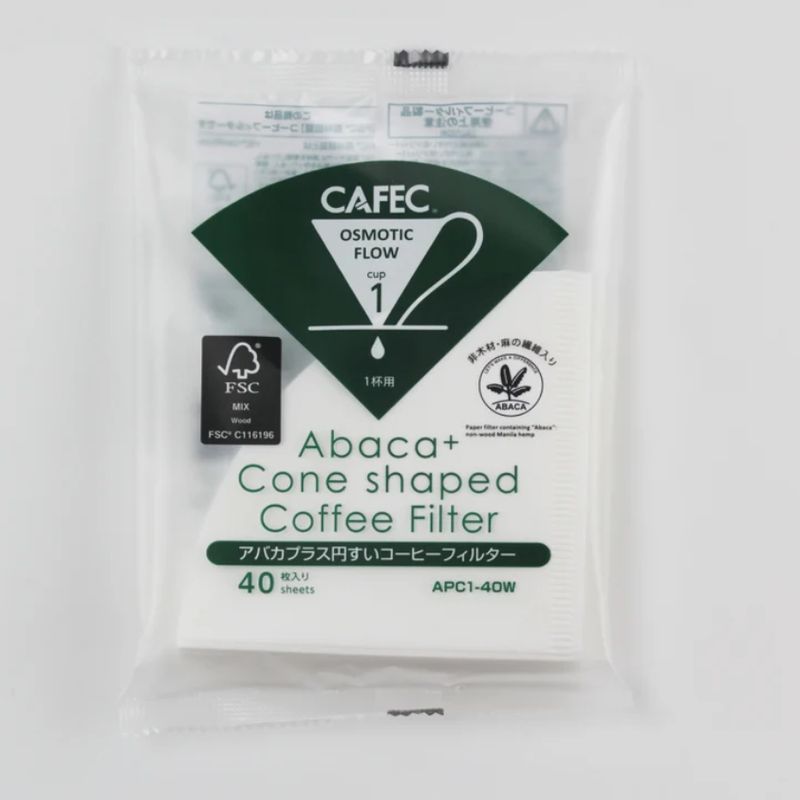 Cafec Abaca+ Coffee Paper Filter Cafec APC1-40W (40張)