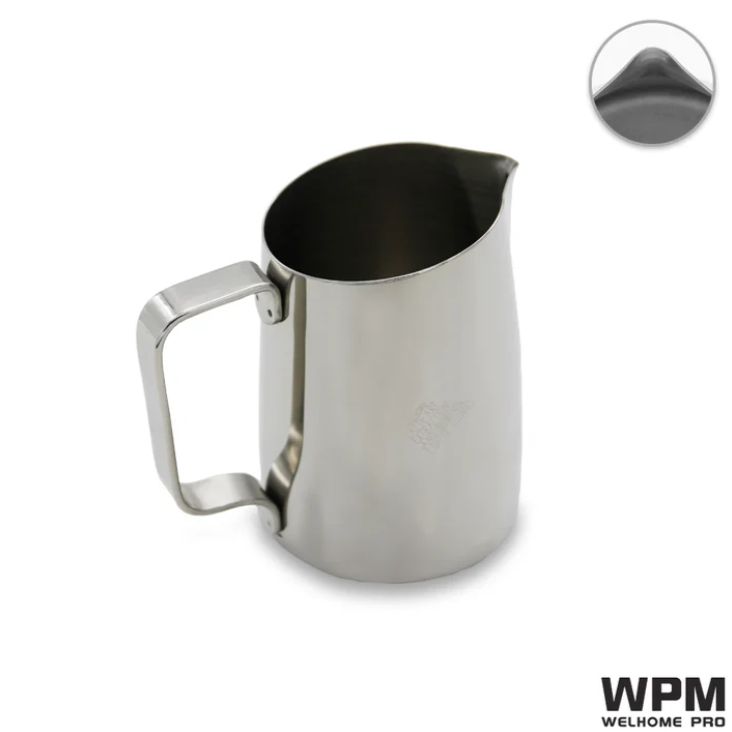 WPM HC7107 尖嘴斜口拉花杯 450cc 多色, 顏色: 銀色