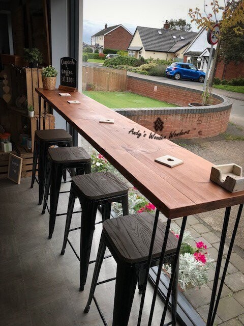 Breakfast Bar, with Hairpin legs