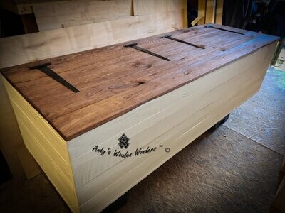 Wooden Storage/Seating Box. 