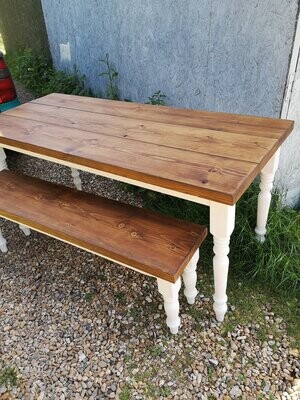 ​Country/Farmhouse style Dining Tables & Matching Benches.
