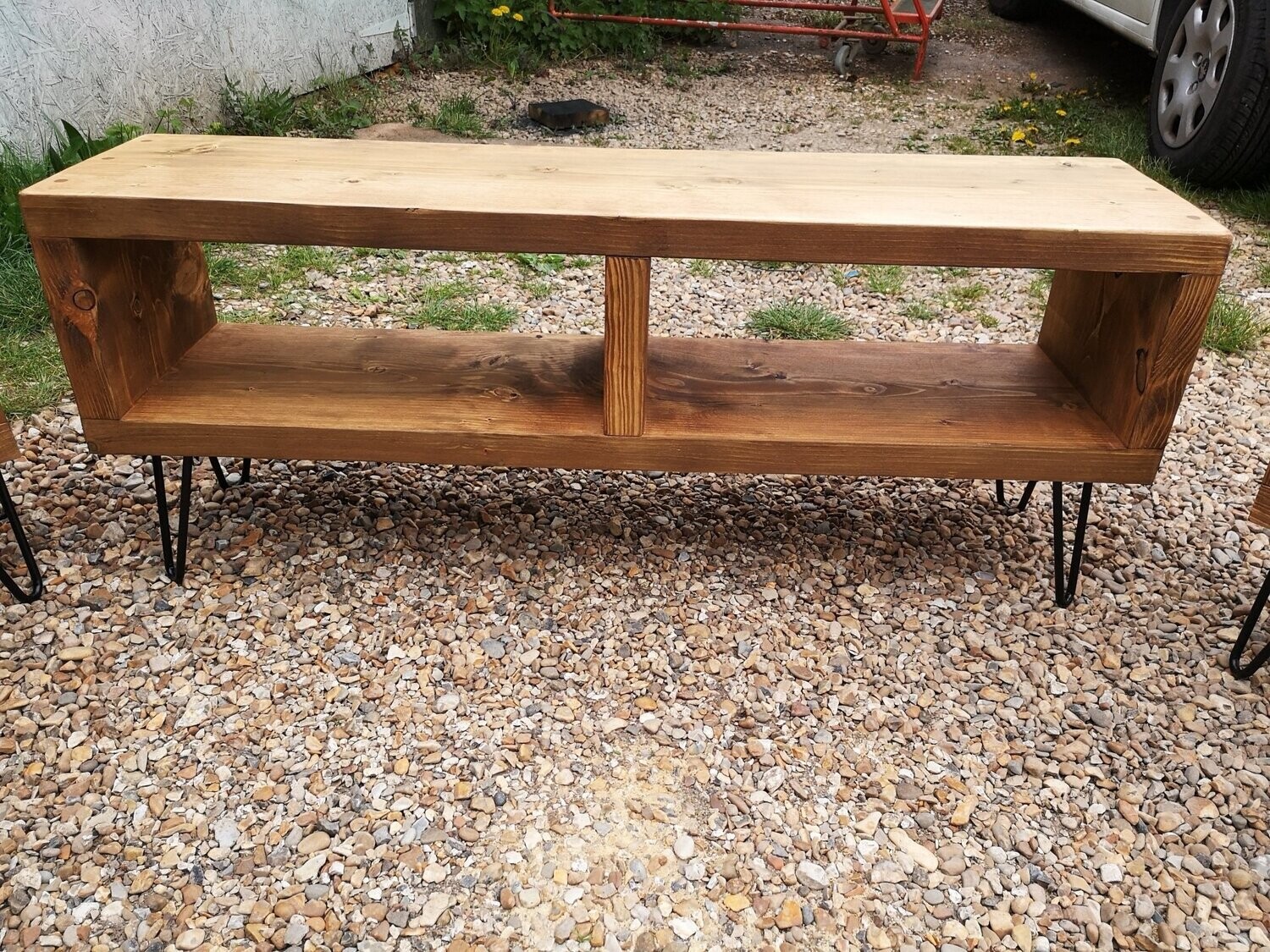 Wooden TV Unit - Hand-made using reclaimed timber.