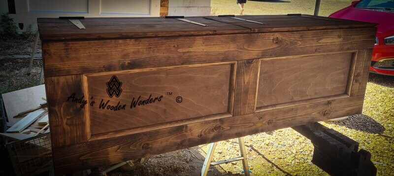 Wooden Storage/Seating Box. "Bethany" -