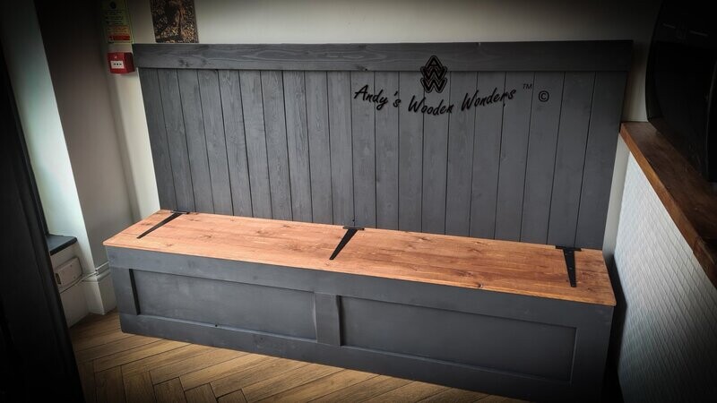 Wooden Storage/Seating Box. "Penelope"