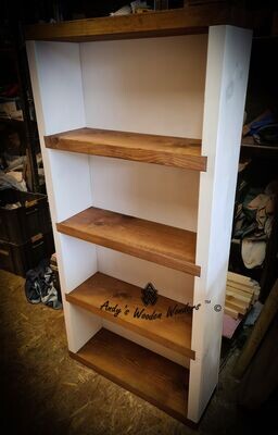 Rustic solid wood bookcase book shelf - Hand-made