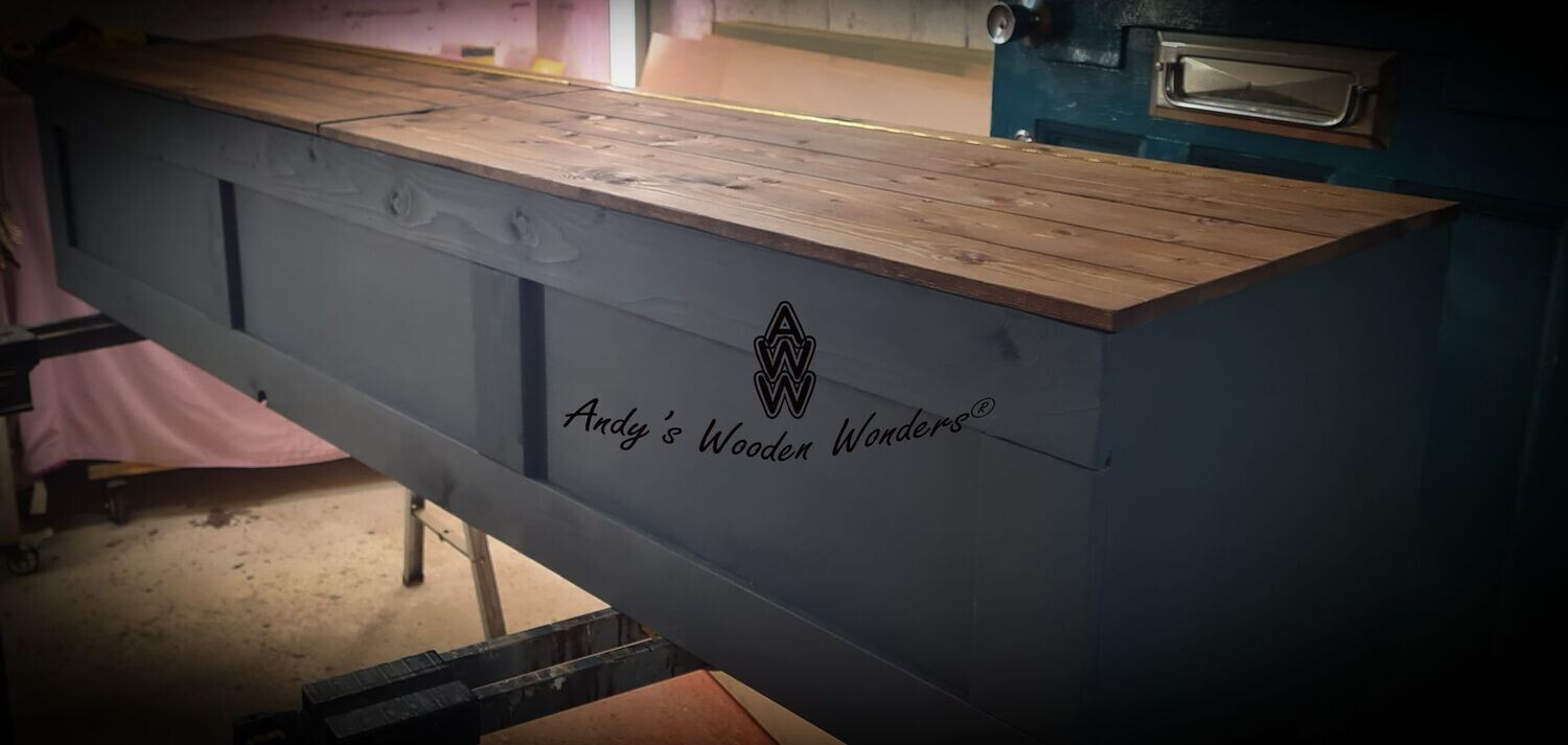 Wooden Storage/Seating Box. "Emily"