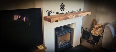 Mantle Shelf, with Industrial type brackets Mantle Shelf, with Industrial type brackets
