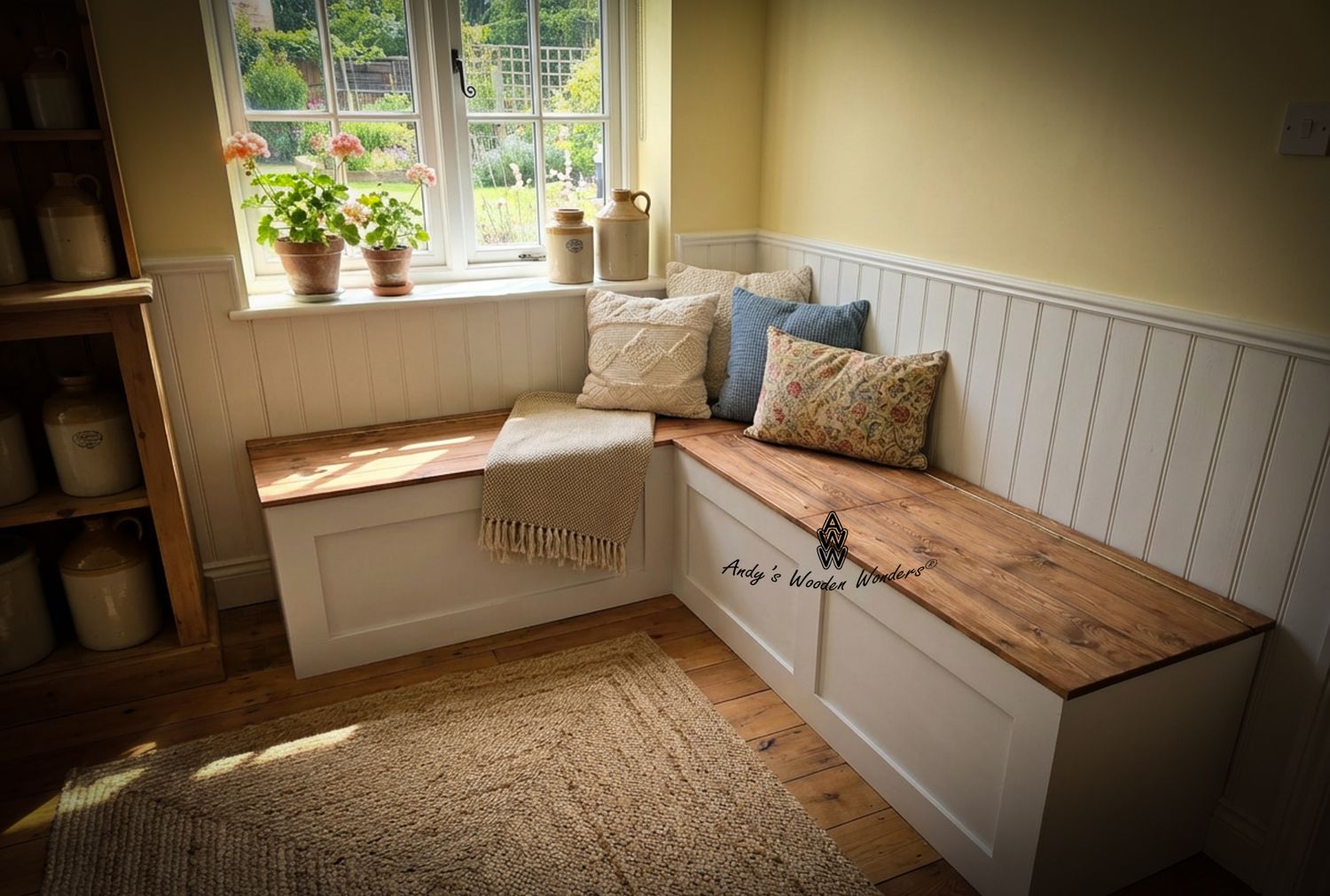 "Jessica" - Corner Seating and Storage bench.
