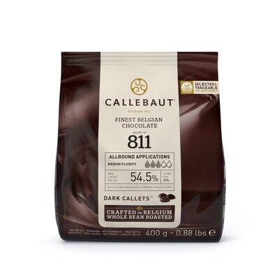 Pure chocolade callets (811) 400 gram.