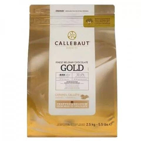 Gold chocolade callets 2,5 kilo.