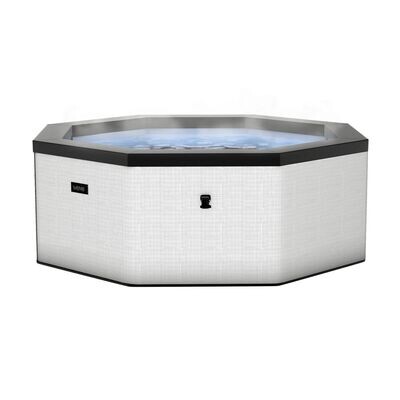 Como v2 | 6-Person Eco Foam Hot Tub | Integrated Heater | Pebble White