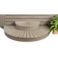 2 Tier Sunburst enclosed Step ( 58" Monterey Grey )