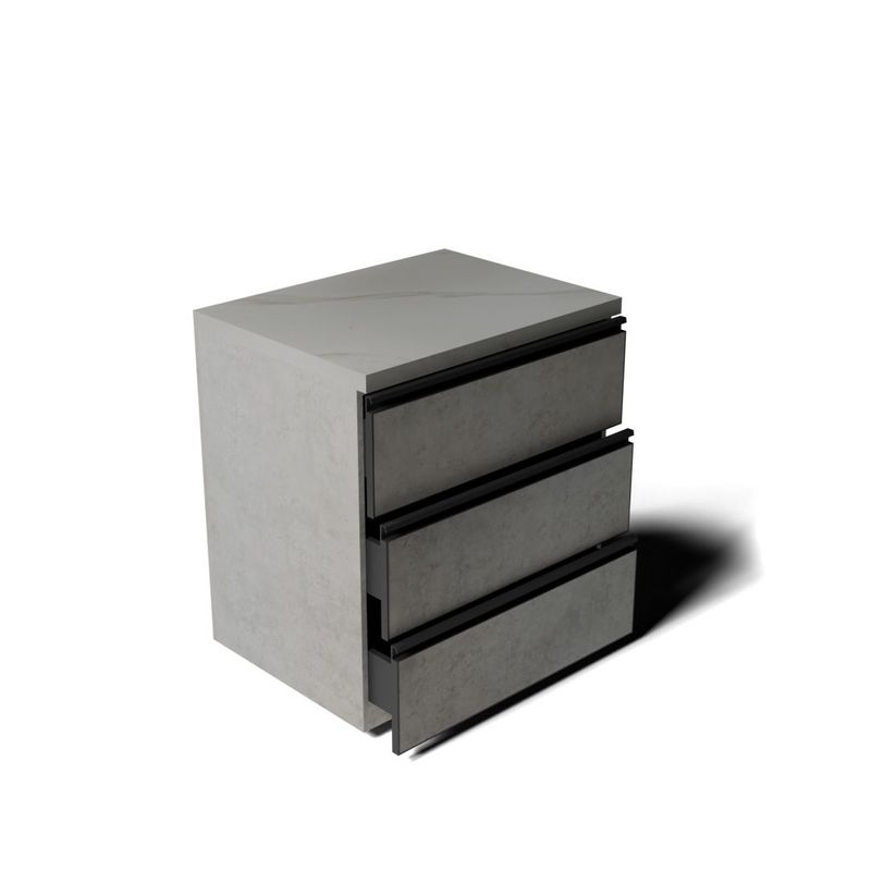 Three Drawer Cabinet- Grey/White