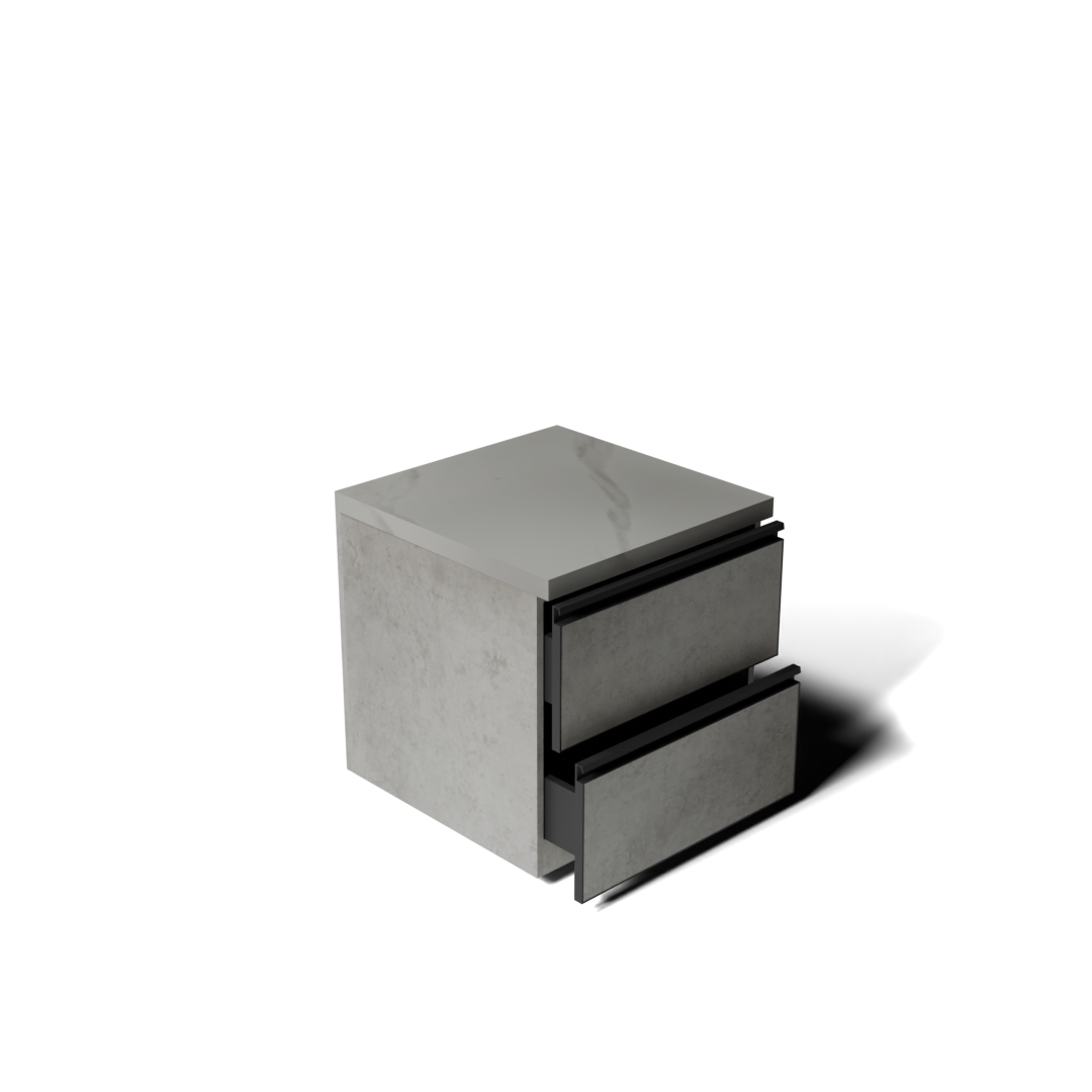 Low Cabinet- Grey/White