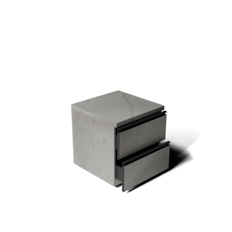 Low Cabinet- Grey/White