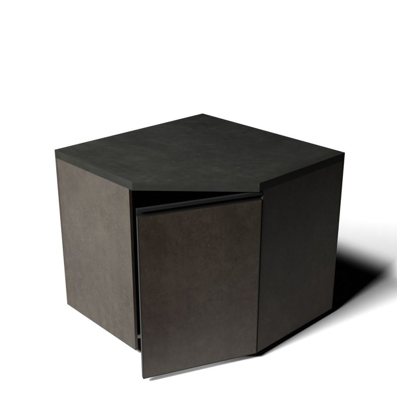 Corner Cabinet- Black/Grey