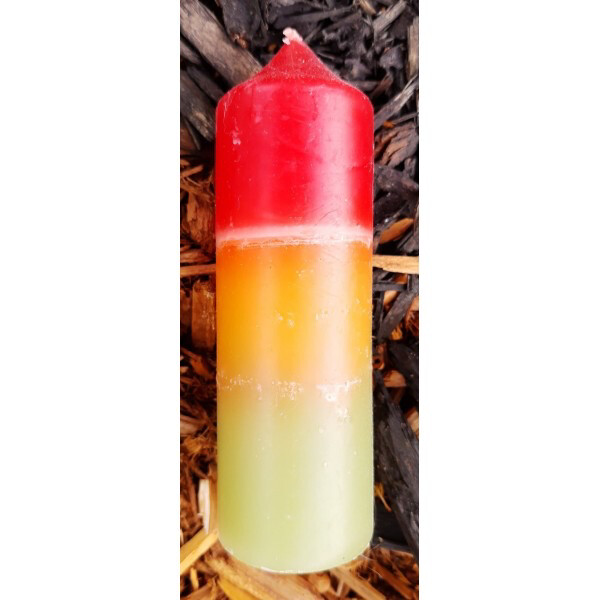 Red/yellow/green Pillar Candle