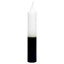 White/black Pillar Candle