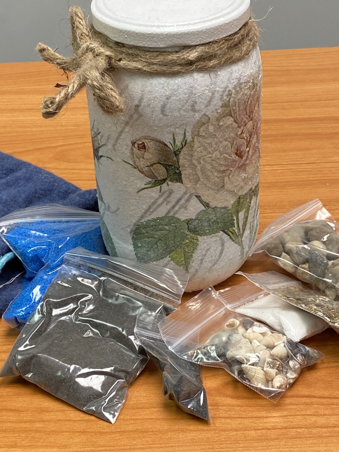 Hand painted Spell Jars W/ Supply Pouch