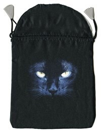 Black Cat Satin Bag