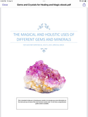 Gens and Crystals for Healing and Magick E-book