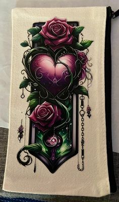 Heart And Rose Makecup Bag