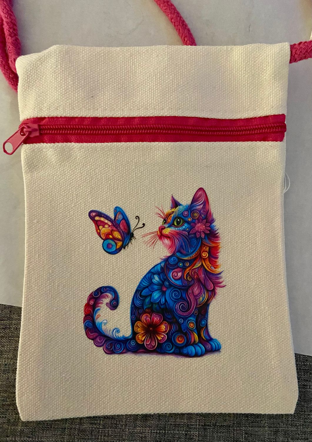 Cat And Butterfly Smal Bag