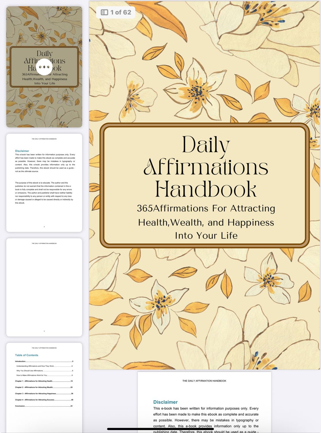 Daily Affirmations Handbook Ebook