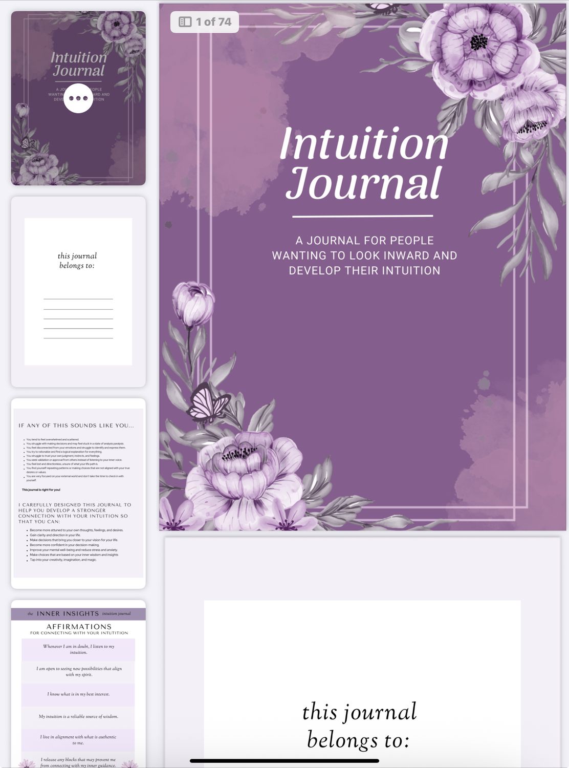 Intuition Journal Ebook