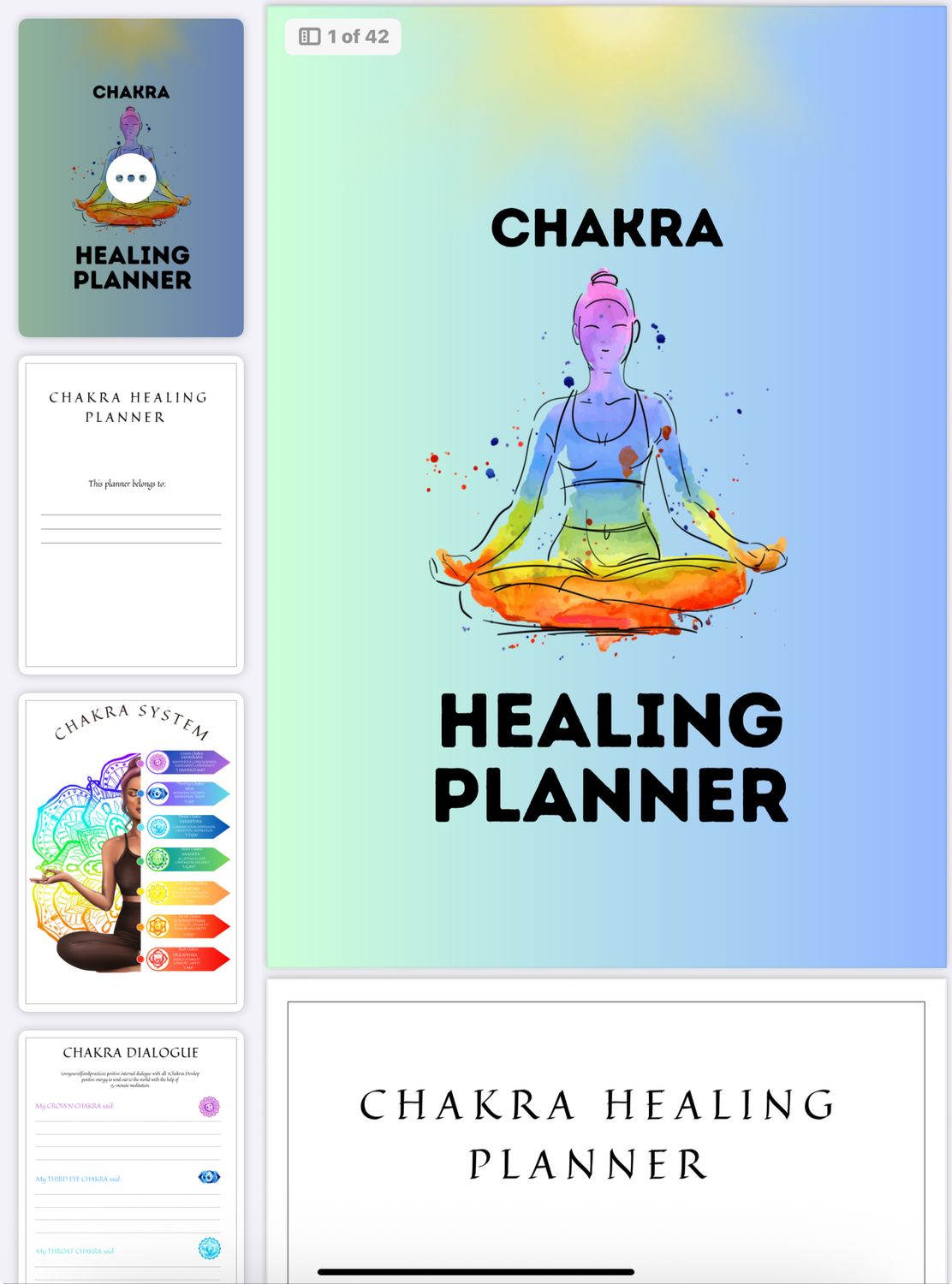 Chakra Healing Planner Ebook
